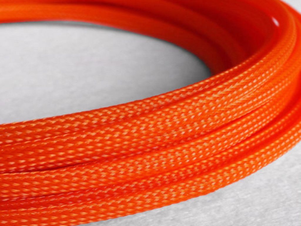 Orange Braided & Self Closing Sleeving