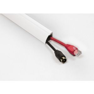 22 x 22mm White Self Adhesive Quadrant Floor Trunking
