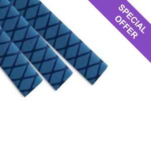 Skid-Proof, Non-Slip Textured Heat Shrink Tubing size 25mm Blue