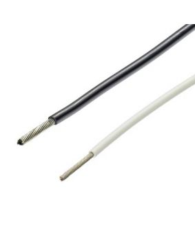 TE Connectivity 44A0111-24 Single Core 0.38mm² Spec44 Harsh Environment Wire - White & Black