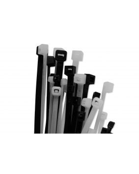 1,000pc Black/Natural Cable Tie Bundle Kit - 5 Sizes in 2 Colours