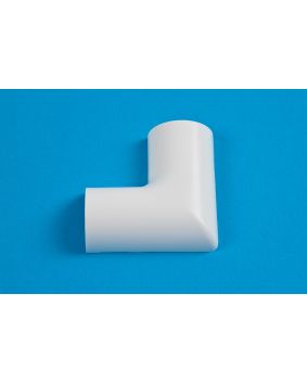 30 x 15mm Clip-Over Flat Bend White