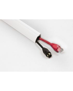 22 x 22mm White Self Adhesive Quadrant Floor Trunking