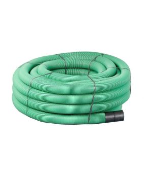 Twin Wall CCTV Fibre Optic Ducting Conduit 94mm ID & 110mm OD in Green - Bulk Qty