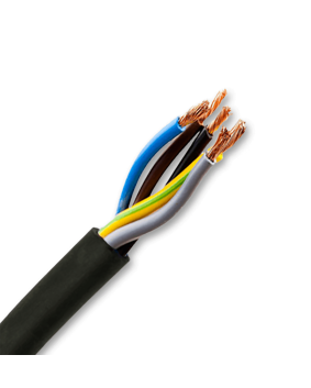 H07RN-F Heavy Duty Flexible Mains & Control Cable EPR/PCP, 5 core on a white background