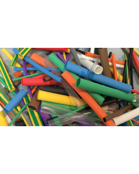 Ultimate Mixed Heat Shrink Kit 144pcs Various Colours - 65mm lengths