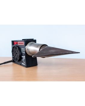 Used Leister Hotwind S Hot Air Heat Gun with 300mm Wide Slot Nozzle 
