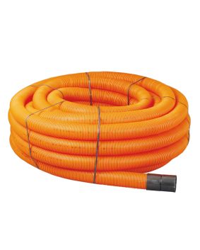 Twin Wall Traffic Signals/Street Lighting Ducting Conduit 94mm ID & 110mm OD in Orange - Bulk Qty