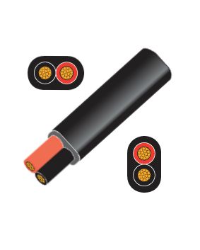 Thin Wall 2 Core Auto Cable (Flat) 2 x 32/0.20mm 16.5 amps TW02/01