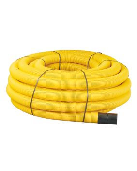 Twin Wall Gas Ducting Conduit 94mm ID & 110mm OD in Yellow - Bulk Qty